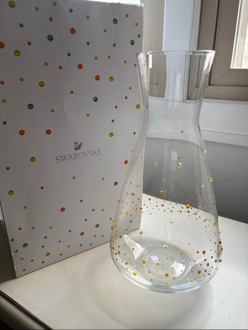 Swarovski Lime Edition Crystal Carafe/Vase NWT